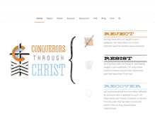 Tablet Screenshot of conquerorsthroughchrist.net